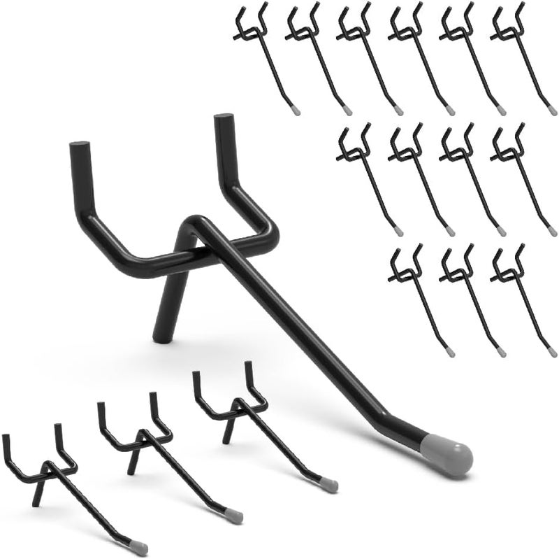 BFPeaky Black Pegboard Hooks 2 Inch, 50PC, Peg Board Hooks, fit 1/8" or 1/4" Pegboard, Peg Board Hooks for Hanging Tool - Image 1